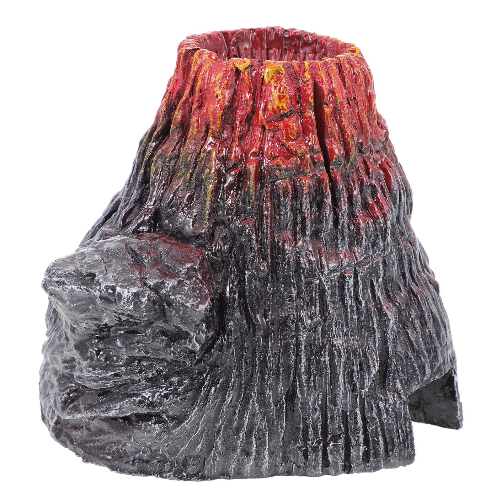 

Resin Volcano Ornaments Artificial Aquarium Decor Fish Tank Statue Environmental Friendly Safe Non Polluting Water Quality
