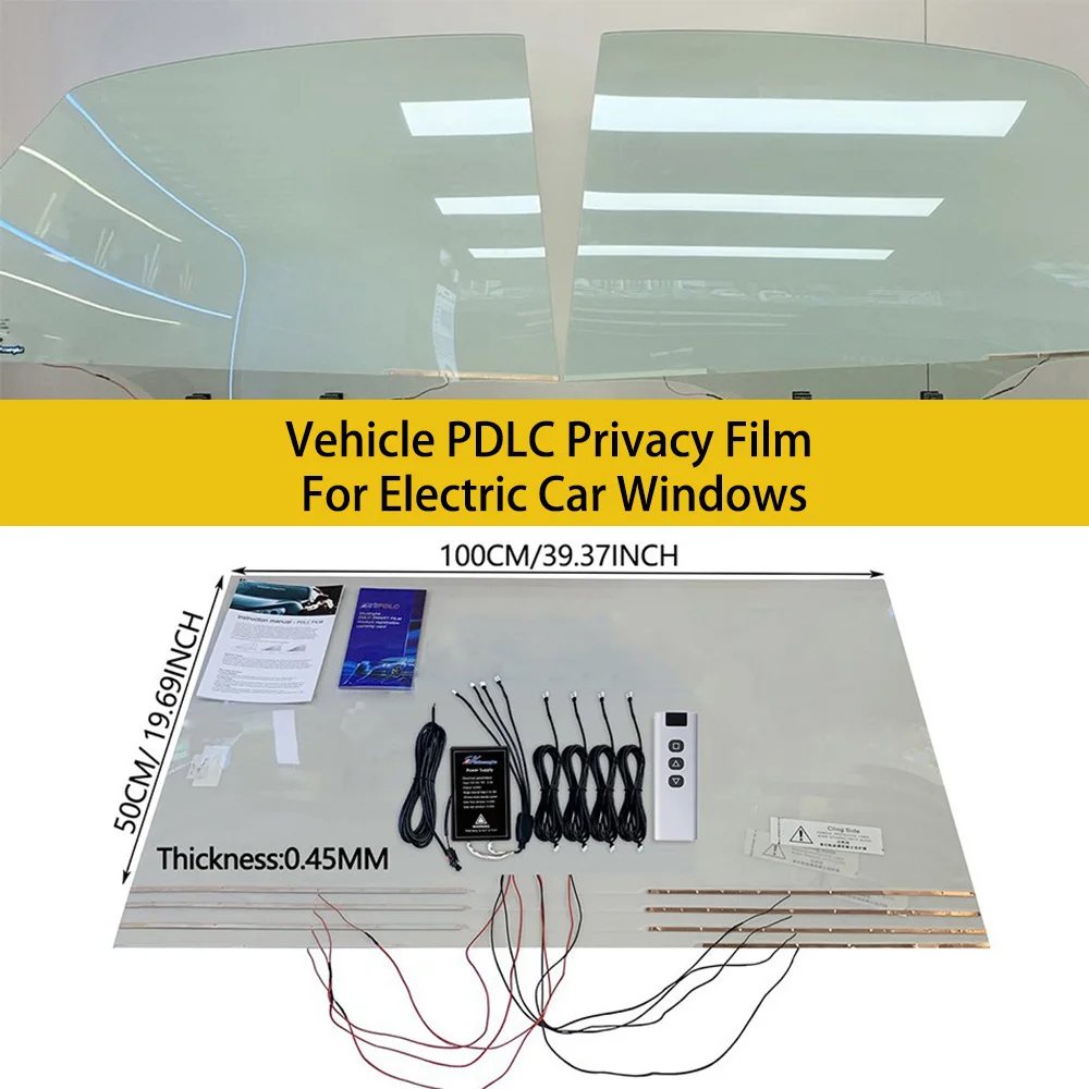 PDLC Smart Privacy Film for EV Windows | Electric Switchable Smart Glass Tint, Instant Dimming Self‑Adhesive Window Film for Ele