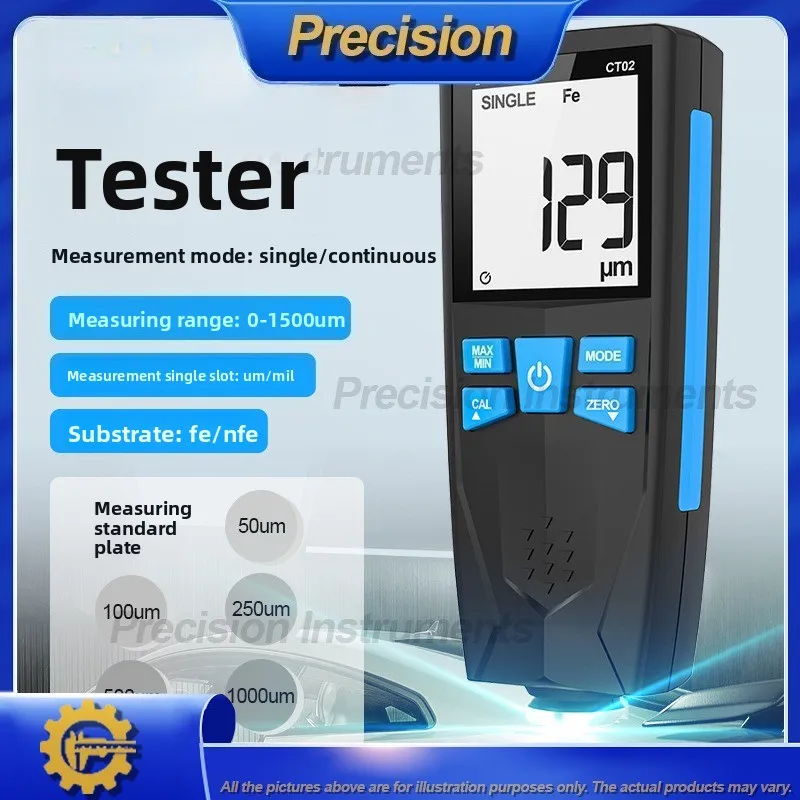 2026 Digital Coating Thickness Gauge High Precision Dual Use for Ferrous and Non-Ferrous Metals Automotive Paint Film