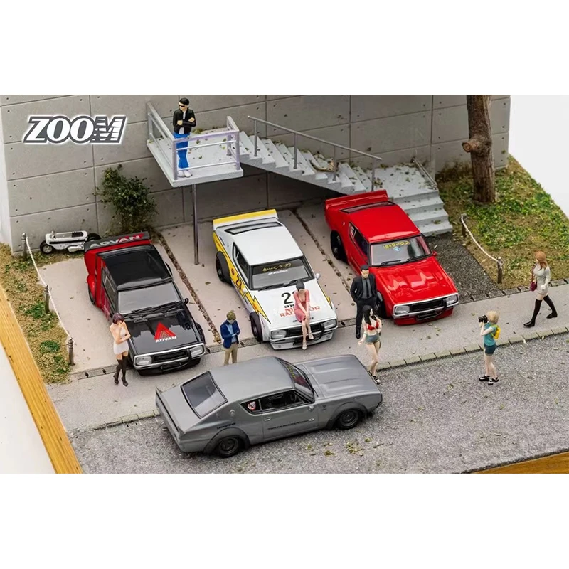 ZOOM In Stock 1:64 LBWK SKYLINE GTR KPGC110 Diecast Car Model Toys