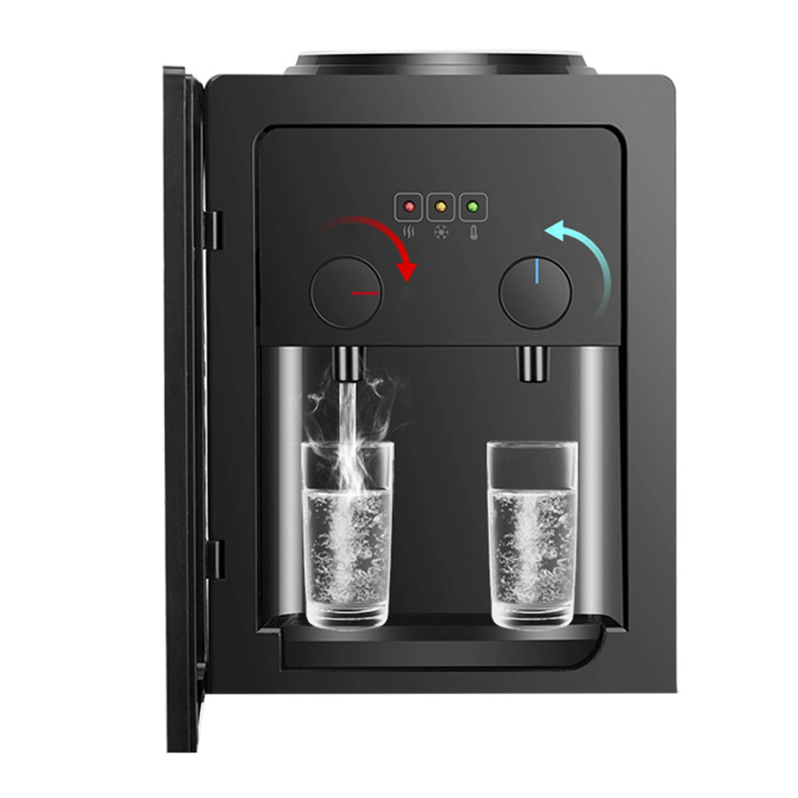 Elektrischer Desktop-Warm- und Kaltwasserspender, 5 Gallonen, freistehender Wasserspender mit Toplader für Bürokaffee, 550 W, 85–95 ℃