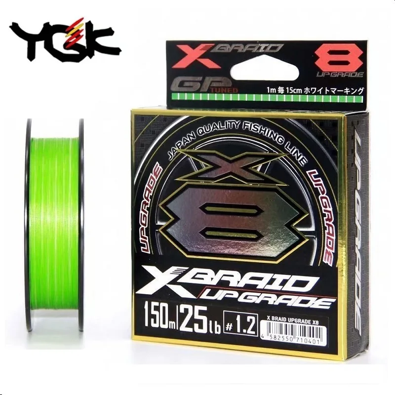 

YGK X-Braided Upgrade X8 High Stength Fishing Lines150m,200m PE Multifilament Line Origin Japan 8 Strands Braid Line