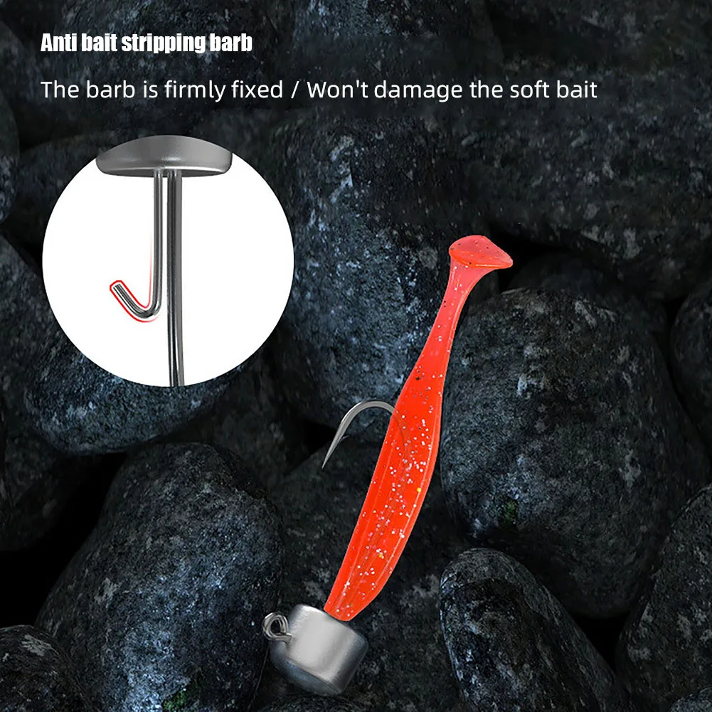 1.5g 2.5g 3.5g 4.5g 5g 6g 부드러운 미끼 낚시 후크 태클, 송어 스탠드 낚시 액세서리 용 네드 리그 지그 헤드 후크