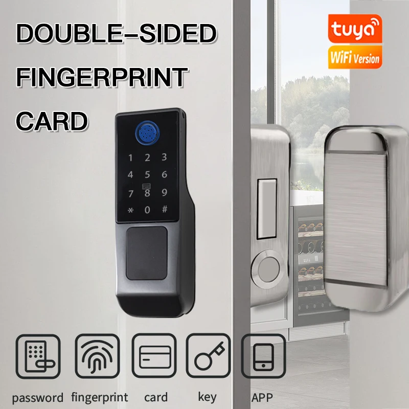 

Tuya APP WIFI Version Built In Gateway Fingerprint Waterproof Outdoor Gate Passcode Rfid Card Keyless Smart Door Lock