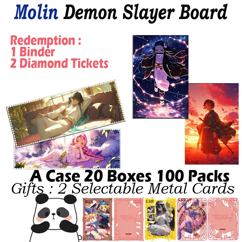 Molin Demon Slayer Colored Paper Board Hobby Collectible Card Doujin Booster Box Birthday Gifts