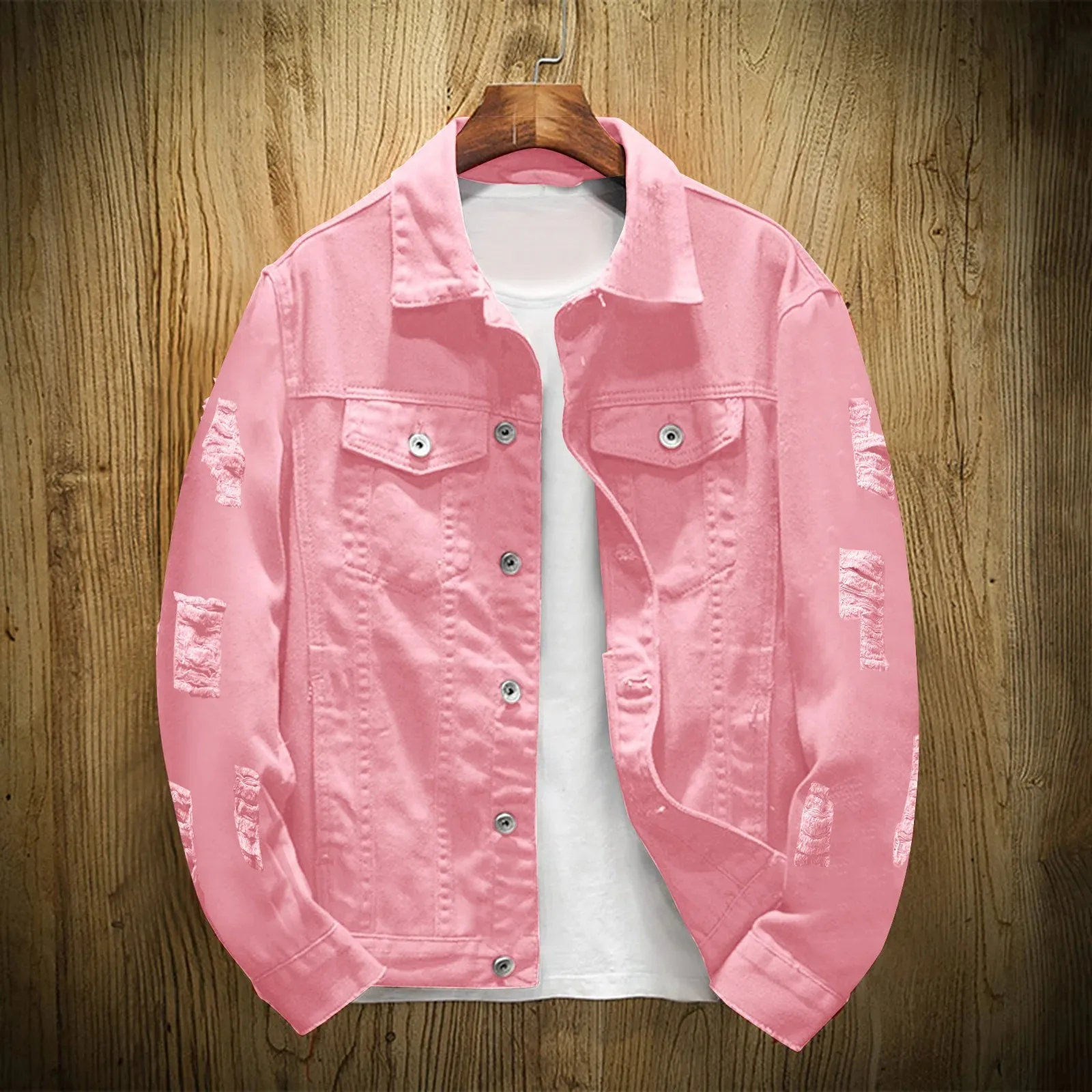 Chaqueta vaquera informal hombre estilo vintage primavera otoño