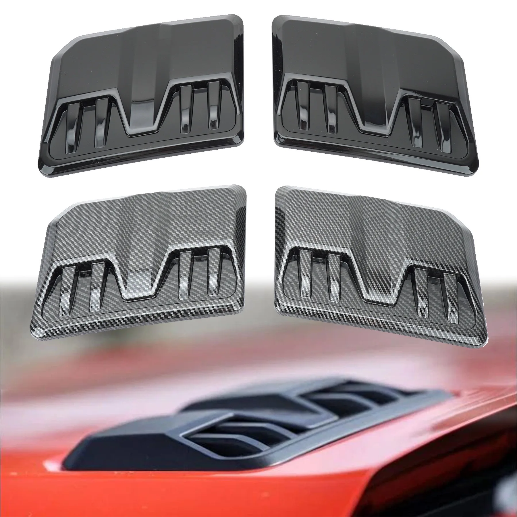 

Car Hood Air Intake Vent Universal Engine Grille Inlet Decorative Cover Bonnet Ventilation Scoop Air Flow Intake Grille Trim