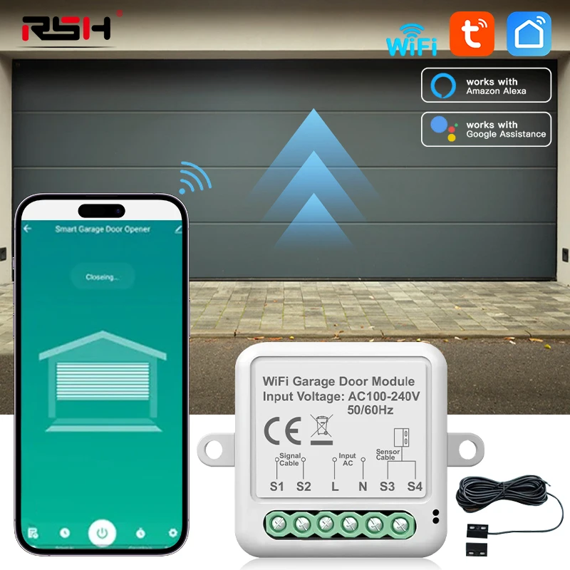 Tuya Smart Life WiFi porte battante motorisée porte coulissante ouvre-porte roulant 100-240V APP com