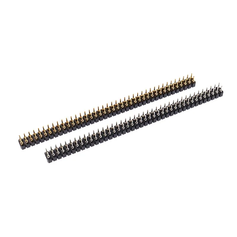 100pcs Machined Round Pin Header Round Hole Female Header 2.54mm pitch 1x40P 2X40P