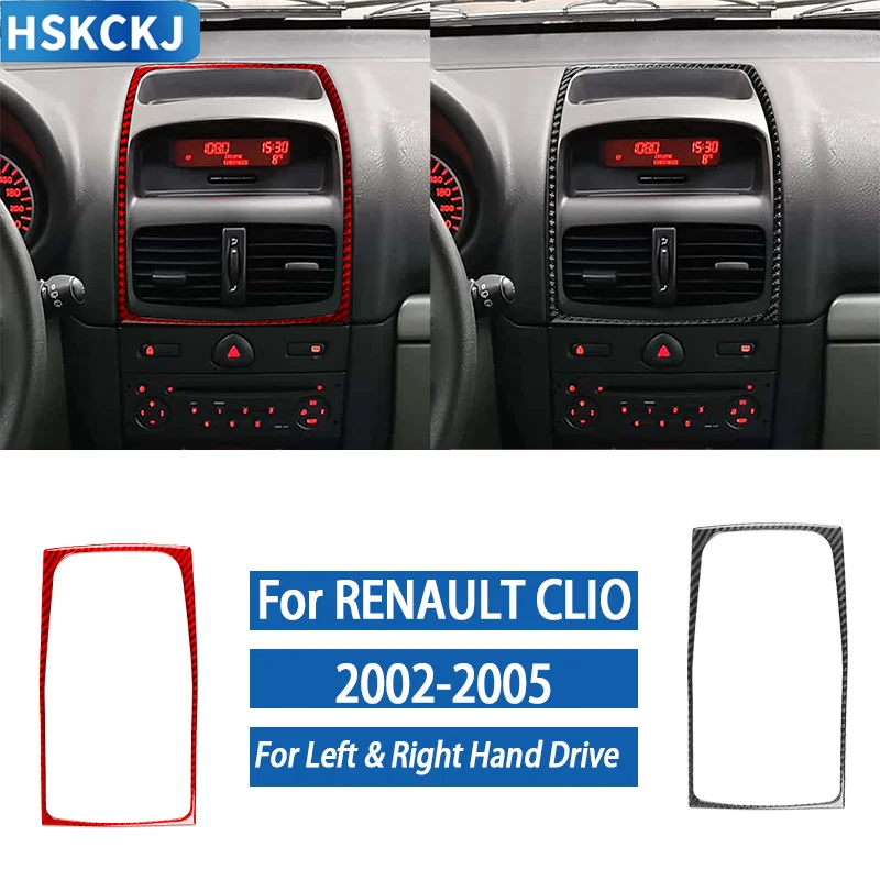 

Genuine Carbon Fiber Car Central Panel Frame Interior Trim Sticker Suitable for Renault Clio 2002 2003 2004 2005 Models