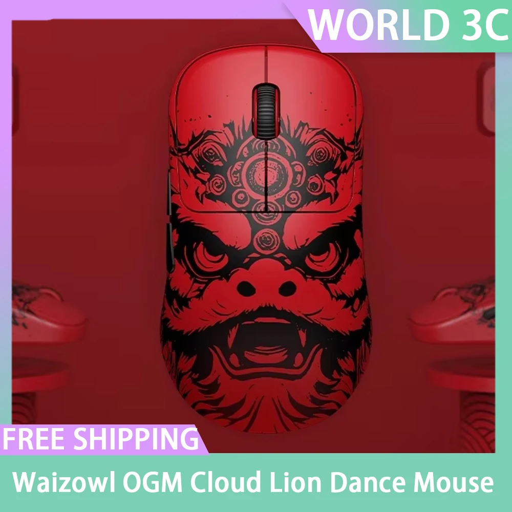 

Waizowl OGM Cloud Lion Dance Mouse Tri-mode Wireless Surpass Speed 8k PAW3950 Nordic 52840 Lightweight E-sports Gaming Custom