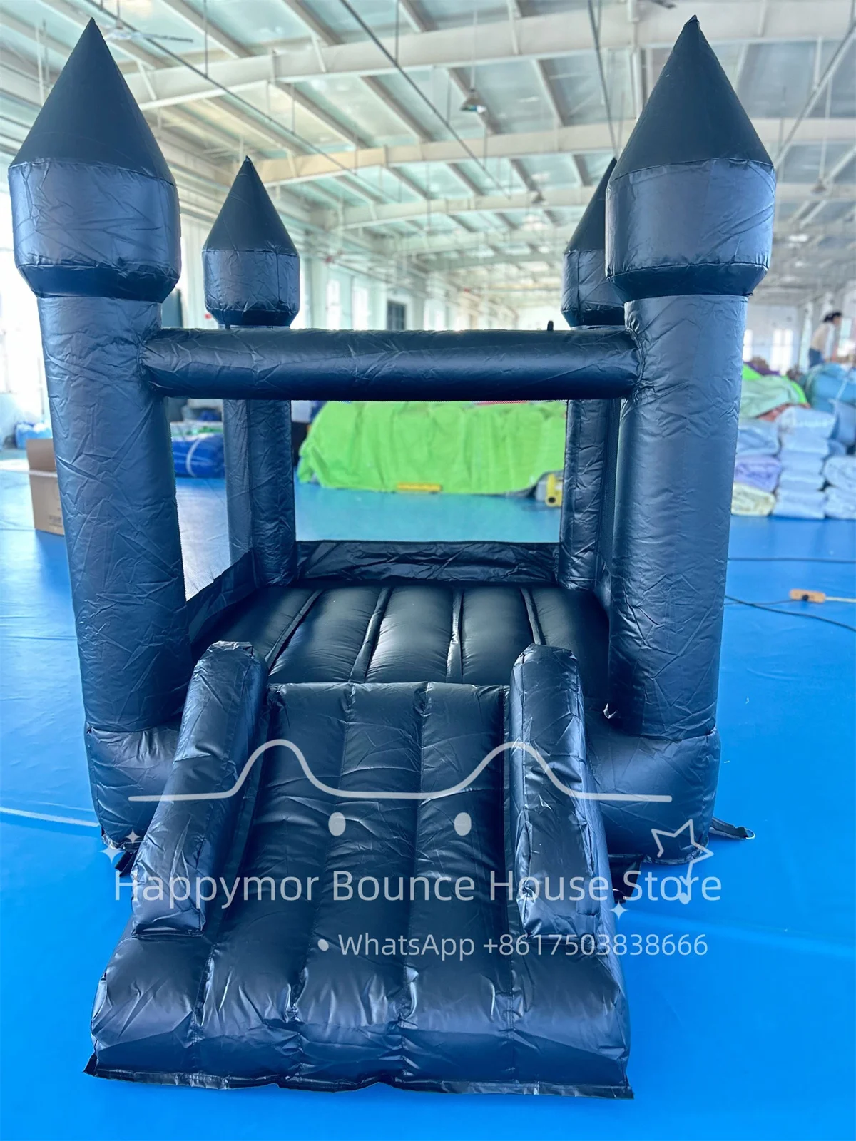 

Popular Black Inflatable Bouncy House PVC material Family Jumping Castle w/Blower Toddler bouncer Yard Party Indoor