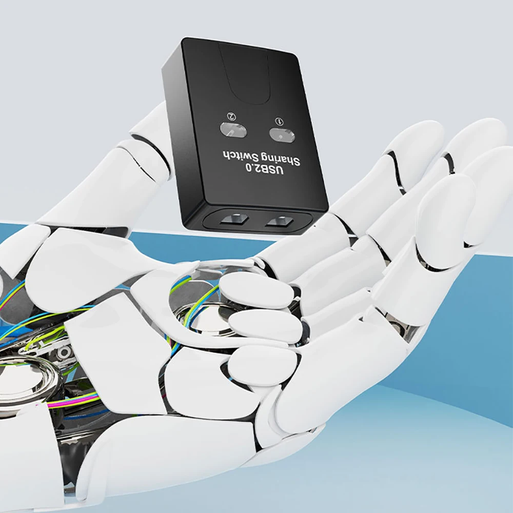 USB Printer Sharing Device 2 in 1 Out Printer Sharing Device 2-Port Manual KVM Switching Splitter Hub Converter Plug And Play