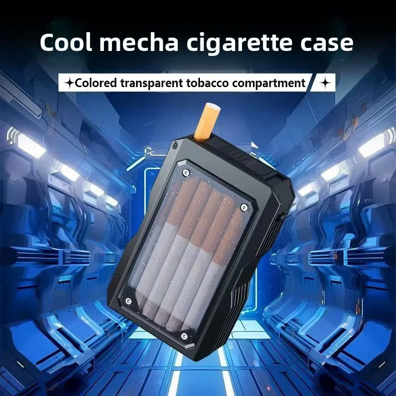 Estuche para Cigarrillos Deslizante Transparente 3 en 1 para 20 Cigarrillos, Ventana Visible para Tamaños Slim/Med/King, Cubierta Deslizante a Prueba de Golpes, Caja de Regalo Portátil