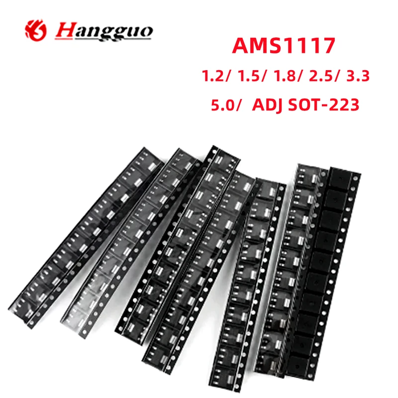 100pcs/Lot AMS1117 AMS1117-3.3V AMS1117-ADJ AMS1117-1.8 AMS1117-1.2  AMS1117-1.5  AMS1117-2.5 AMS1117-5.0 SOT-223 IC