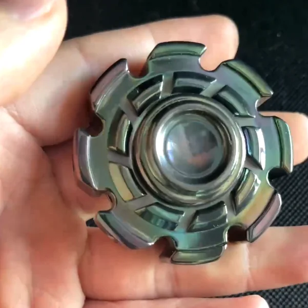 Used EDC T-Max Lava Turbine S Color Zirconium Rainbow spinner Fingertip gyroscope Decompression toys