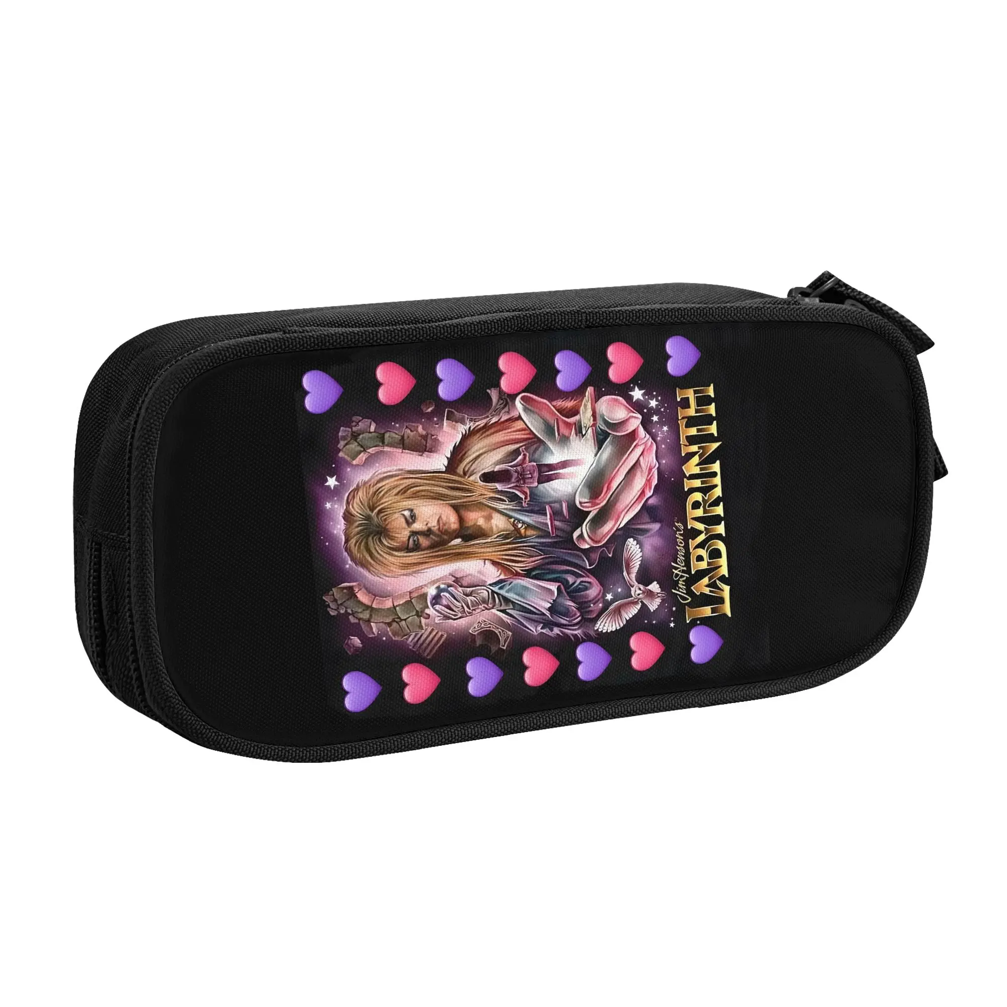 Cute Fantasy Film L-Labyrinths Pencil Case for Girl Boy Big Capacity Jareth The Goblin King Movie Pencil Bag School Supplies