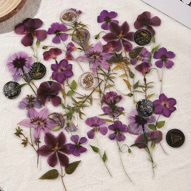 40 sztuk eleganckich naklejek w stylu vintage w kwiaty: wzmocnij swoje projekty DIY, albumy i czasopisma dzięki łatwej w aplikacji naklejce Retro Bloom