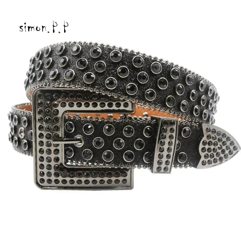 TOP Quality Designer Unisex Belts BB Belt Men Women Fashion Shiny Skull KOR Diamond Belt Gold BIG Rhinestones Multicolours