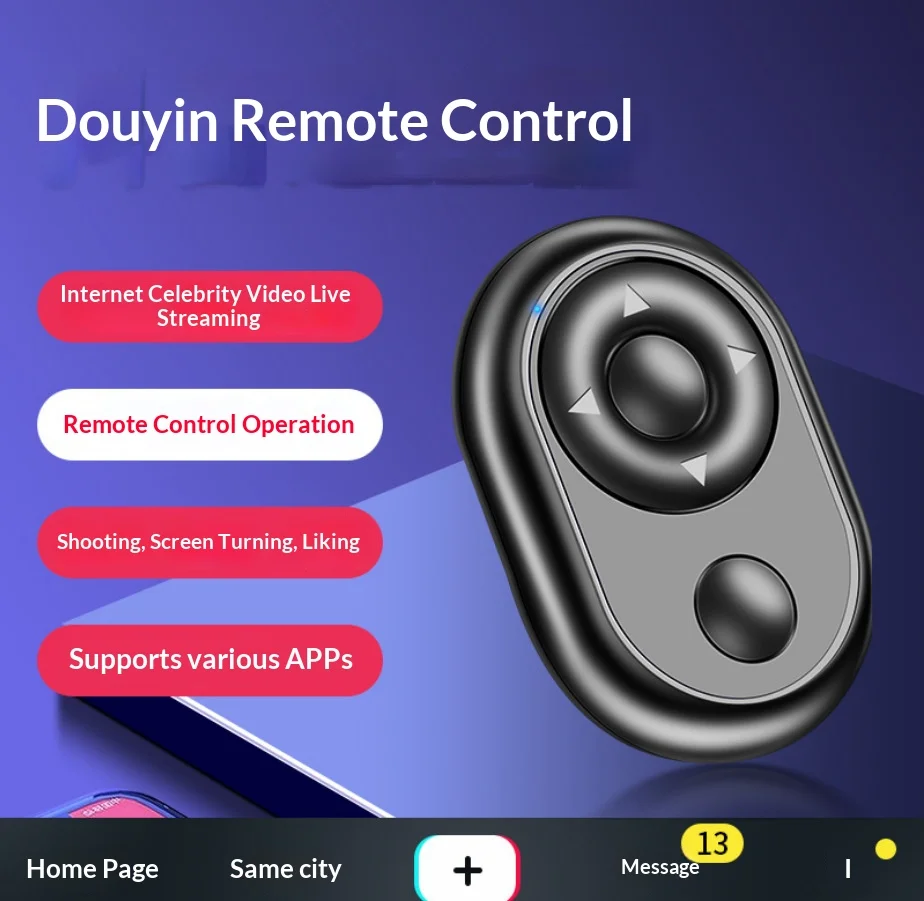 Bluetooth Remote for iPhone Xiaomi IOS Android Phone Universal Remote Control Selfie Stick Bluetooth Camera Controller