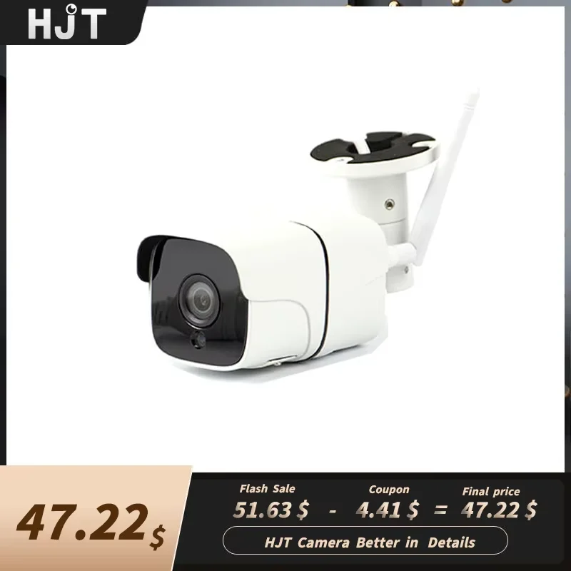 HJT 5MP WIFI 3.6mm SONY IMX335 Audio H.265 SD Card Slot CCTV White 2IR Night Vision Onvif 2.4 Ultra Outdoor Security