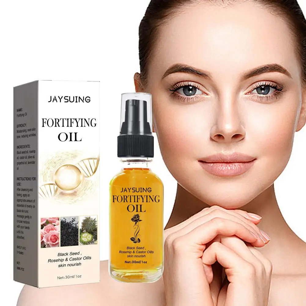 natural Rosehip Oil Black Seed Oil & Castor Oil Face Serum Seed Oil Essence Skincare Collagen Smoothing Oil Face Skin Care