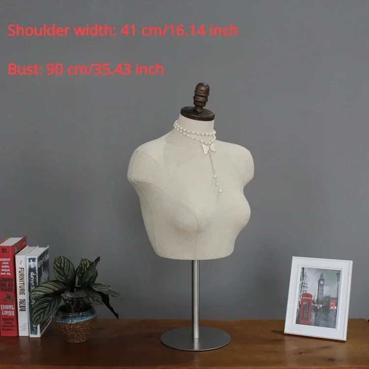 Versatile Half Body Female Bust Mannequin Torso Form for Displaying Bras Necklaces Scarves In Clothing Rack Showcase