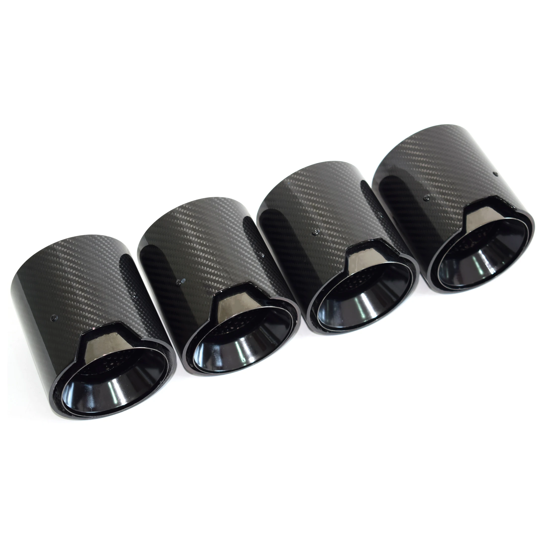 For 2020+ For BMW M2 M3 M4 G80 G82 G83 G87 Exhaust UpgradeCarbon Fiber Black M Logo Muffler Nozzle Tip Exhaust Head