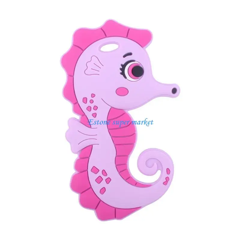 

090B Silicone Teether Cartoon Hippocampus DIY Chewing Teething for Babies