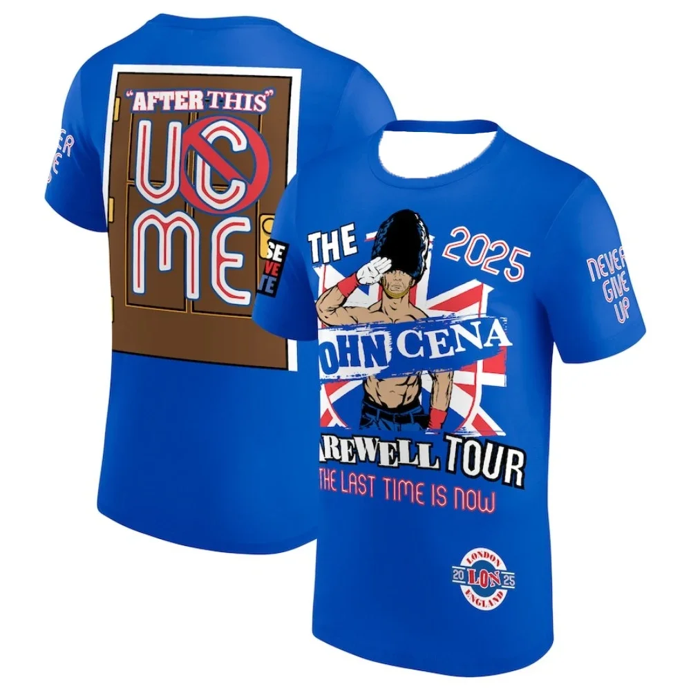 جون سينا جولة وداع 2025 لاس فيغاس تي شيرت الصيف قصيرة الأكمام المرأة تي شيرت الملابس الرياضية الاطفال الكبار تصفح قمم تي شيرت