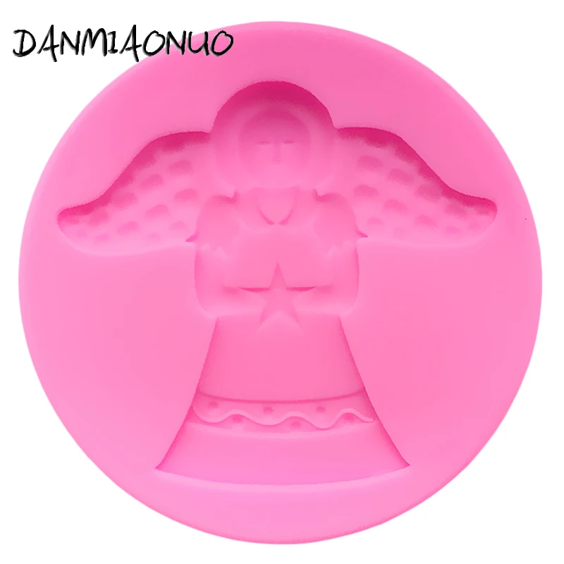 DANMIAONUO A0952044 Girl Angel Handmade Soap Moldes De Tacon Para Fondant Chocolate Bar Foremki Silikonowe Do Dekoracji