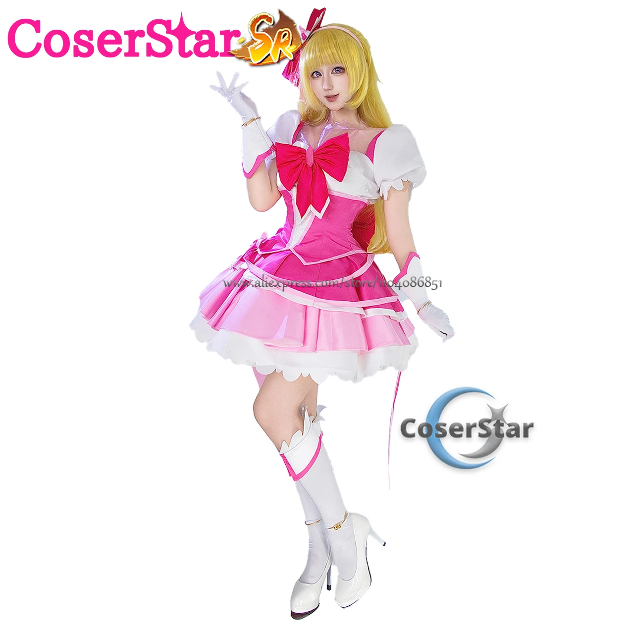 CoserStar-SR Pretty Cure Asahina Mirai Cosplay Costume Set Anime Full Set Asahina Mirai Cosplay Dress Outfit Uniform Prop Suits