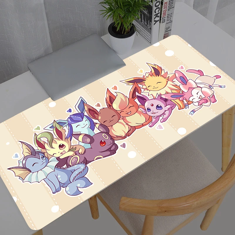 Tapis de souris grand format pour gamer, Pokemon Pikachu XXL, tapis de bureau pour clavier et souris, tapis en caoutchouc, tapis de souris pour ordinateur portable