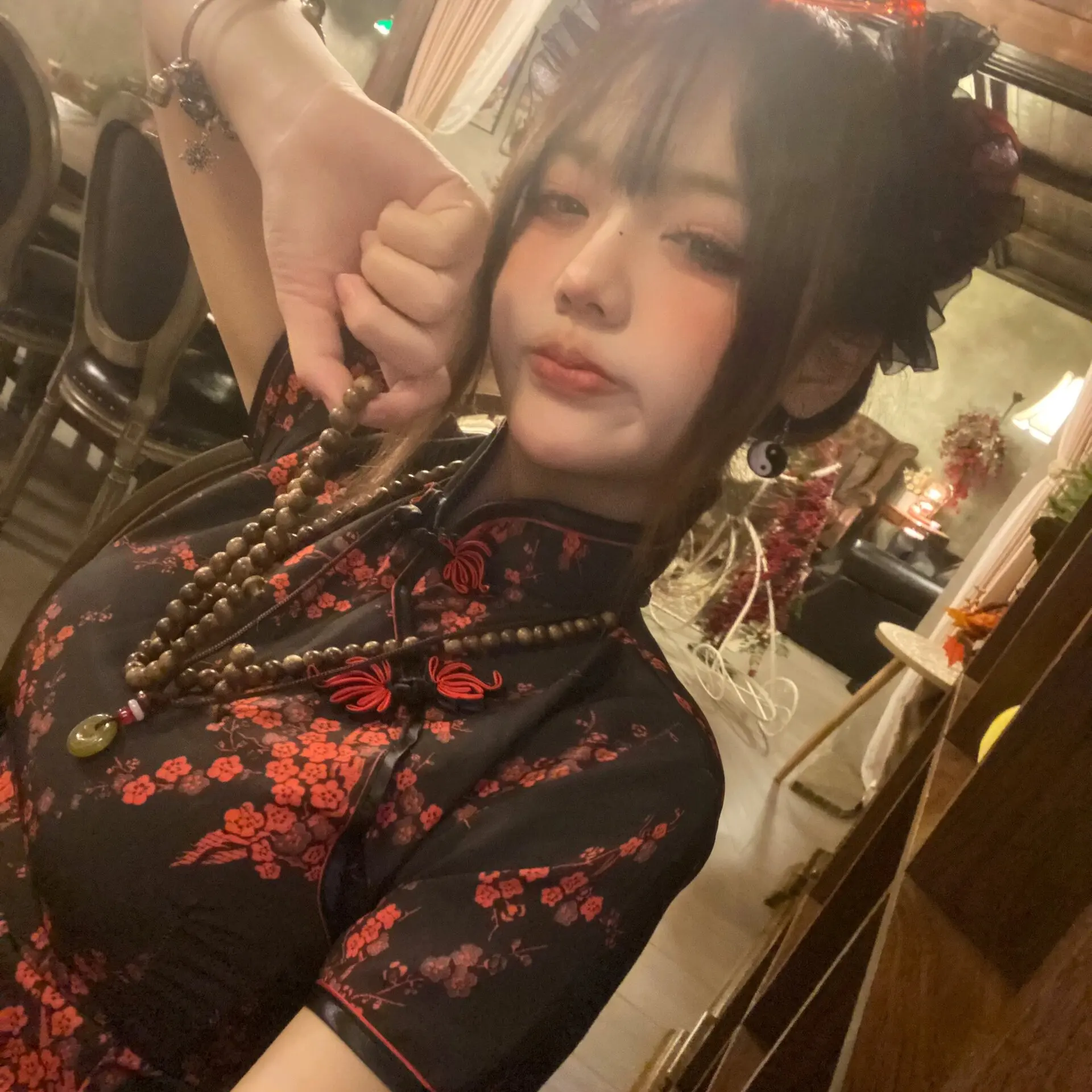 فستان تشيونغسام جديد بالطراز الصيني، زي تنكري للهالوين وعيد الميلاد، زي خادمات بأكمام قصيرة، زي نسائي قصير #4