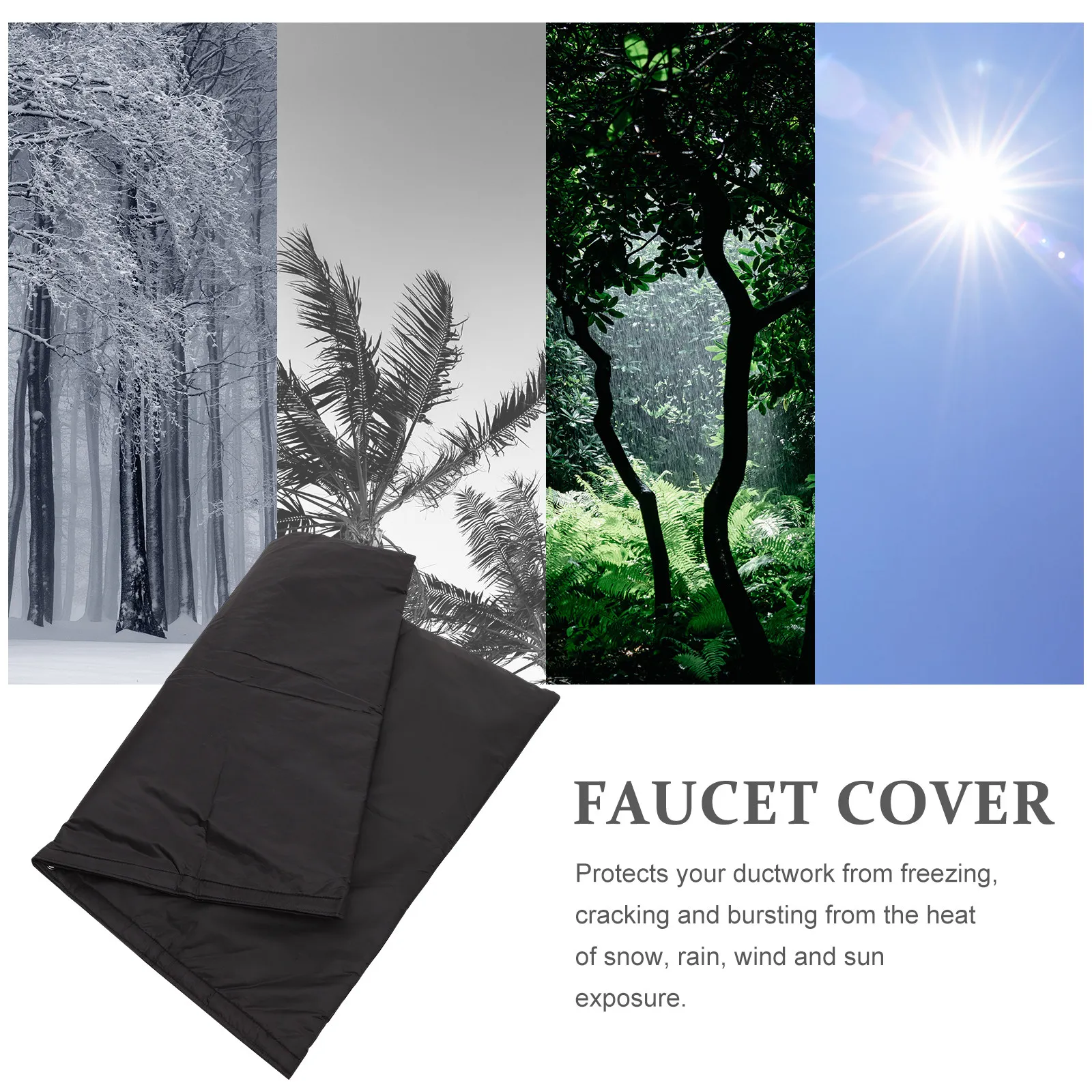 

Premium Oxford Cloth Faucet Cover Freeze Protection Winter Tap Cover Outdoor Hydrant Protector Durable Practical Easy Clean