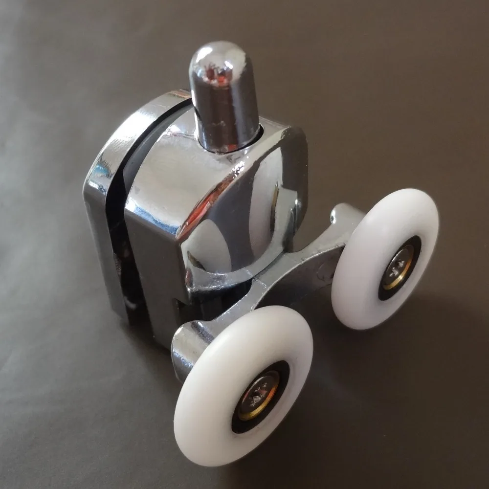 

4 Types diameter pulleys double wheel accessories, Shower room glass sliding door rollers, Upper and lower door wheels pulleys