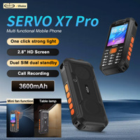 SERVO X7 PRO Mini Fan Mobile Phone Dual Flashlight Magic Voice Call Recording SOS Power Bank FM radio 2.8\