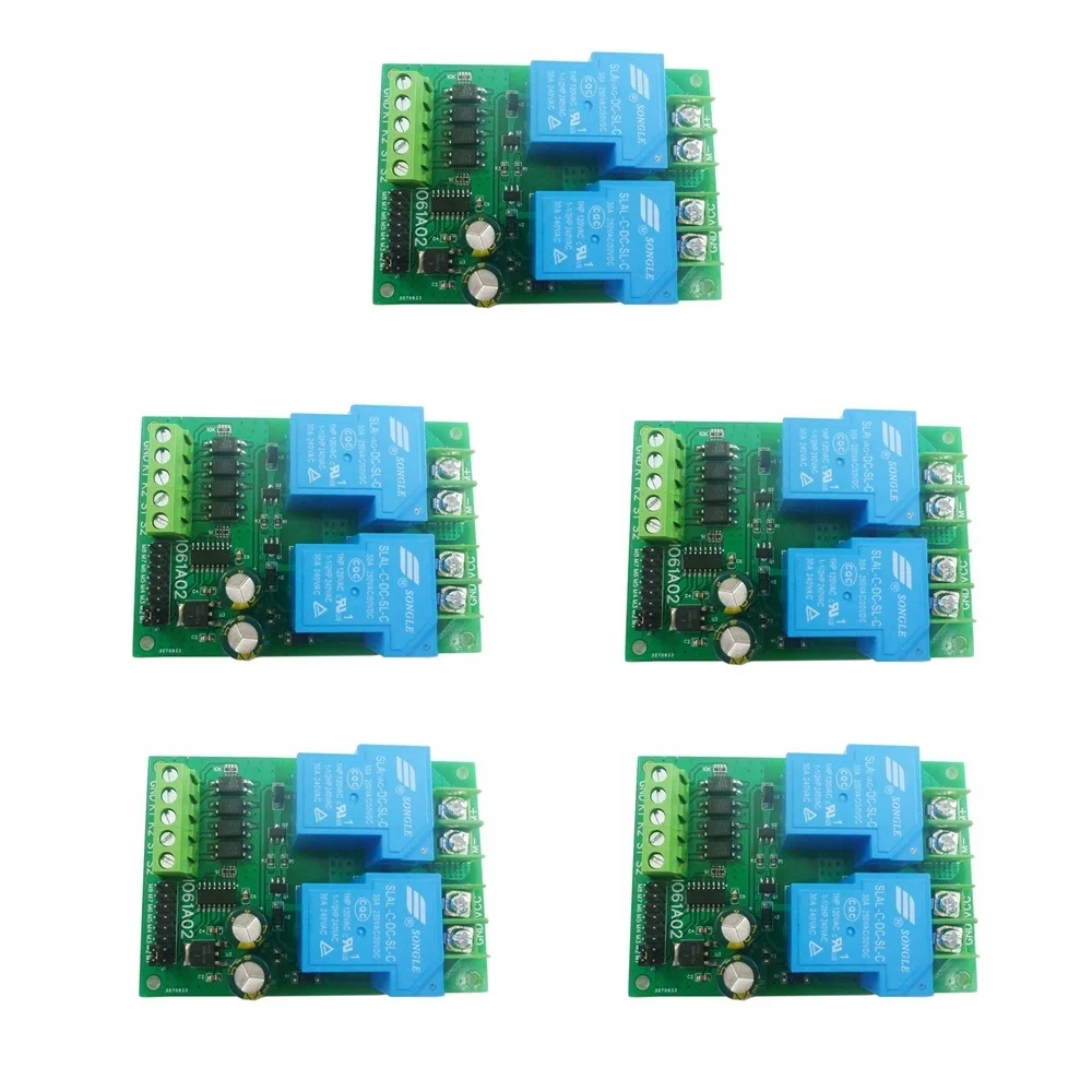 5PCS 30A 12V 24V DC Motor Controller Relay Board Forward Reverse Control Limit Start Stop Switch for Garage Door Crane Elevator