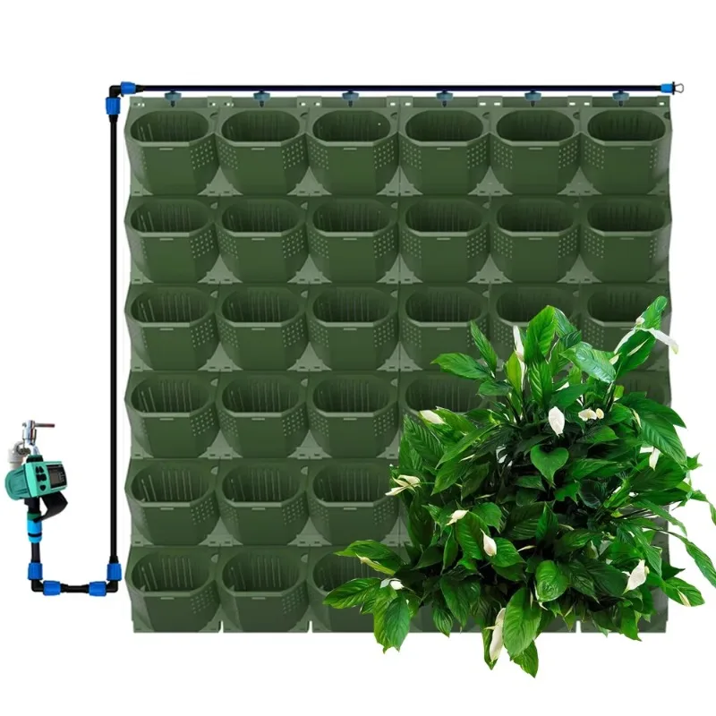 

Vertical Garden Wall Self-watering Hydroponics Planting System Flowers Modern Plastic Pot Planter