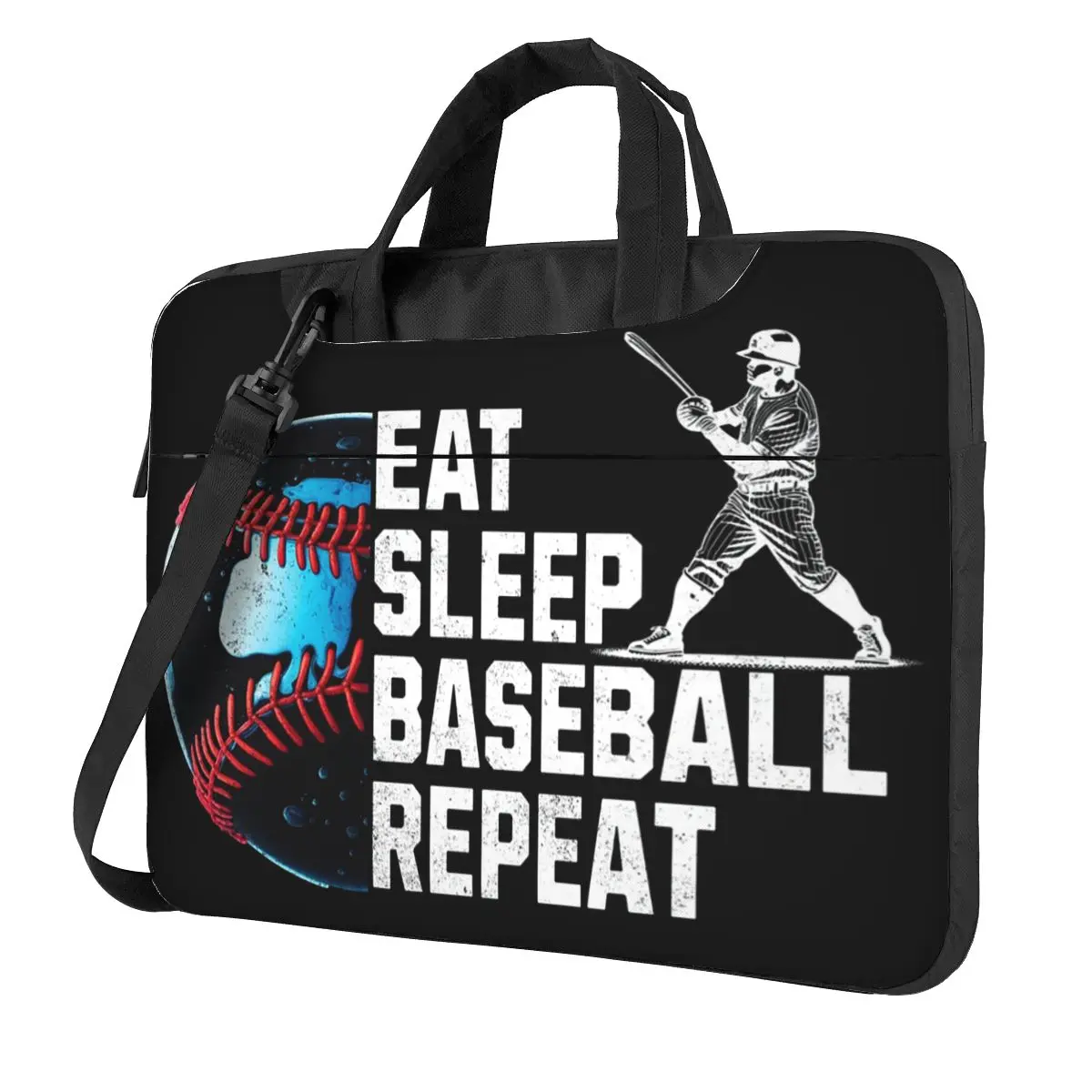 Eat Sleep Baseball Repeat Laptop Bag Shockproof Case Computer Bag 13 14 15.6 Inch Crossbody Notebook Pouch For Macbook Pro Air