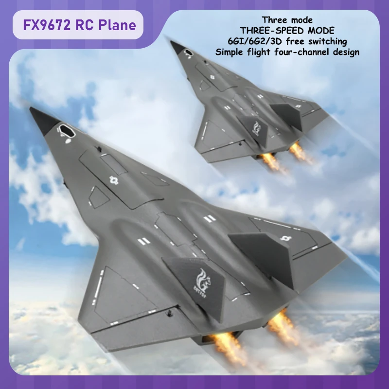 

New FX9672 RC Aircraft Quad 6 Axis Gyroscope Electric RC Fixed Wing Airplane 2.4G RC Dual Motor Glider Model Aircraft EPP Gift