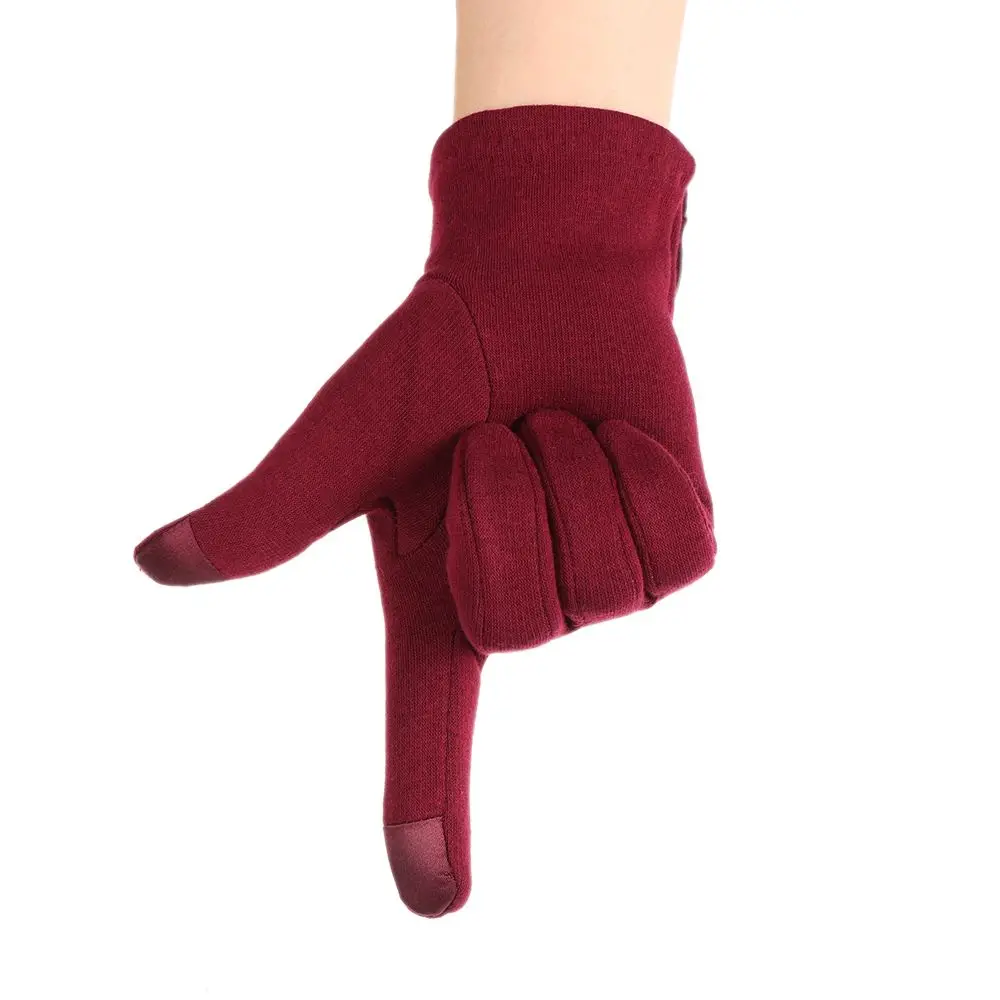New Fashion Thicken Windproof Touch Screen Gloves Skiing Gloves Driving Mittens Plus Velvet