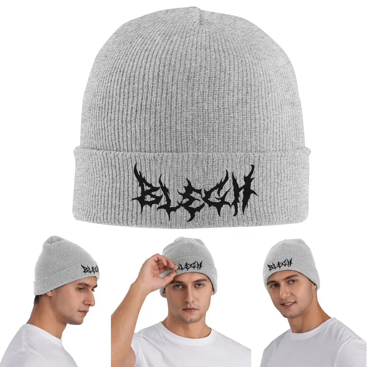 New Blegh Heavy Metal Metalcore Deathcore Warm Knitted Cap Winter Knit Bonnet Hat Skullies Beanies Hip Hop Caps for Unisex