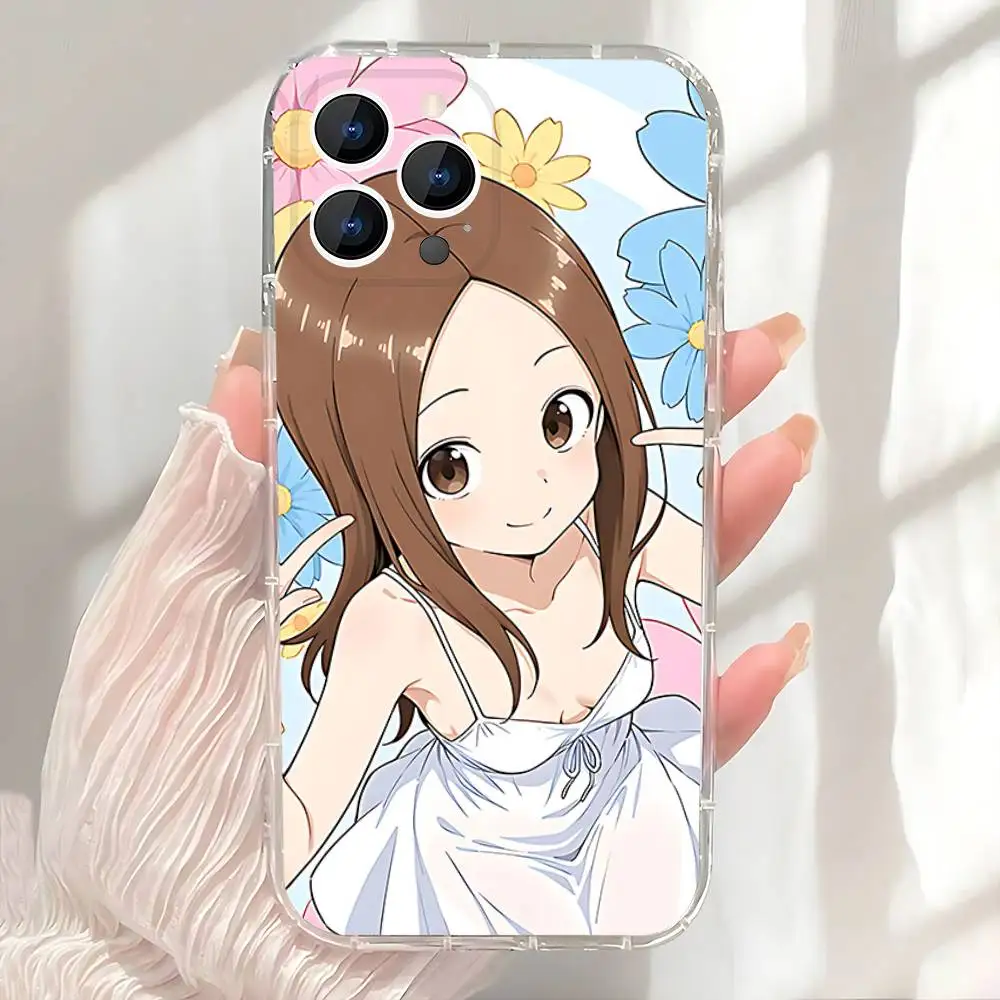 K-Karakai Jozu no t-Takagi San Handyhülle für iPhone 17,16,15,14,13,12,11 Pro,Max,Plus,X,XS,XR,SE4,E Mini Transparent Soft Cover