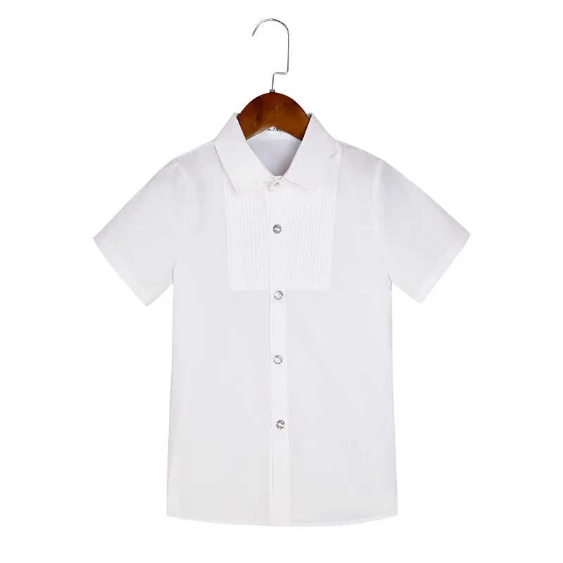 Fat Boy White Shirt Spring/Summer New Mid size Big Boy Fat Striped Top Children's Fat Plus Size Shirt