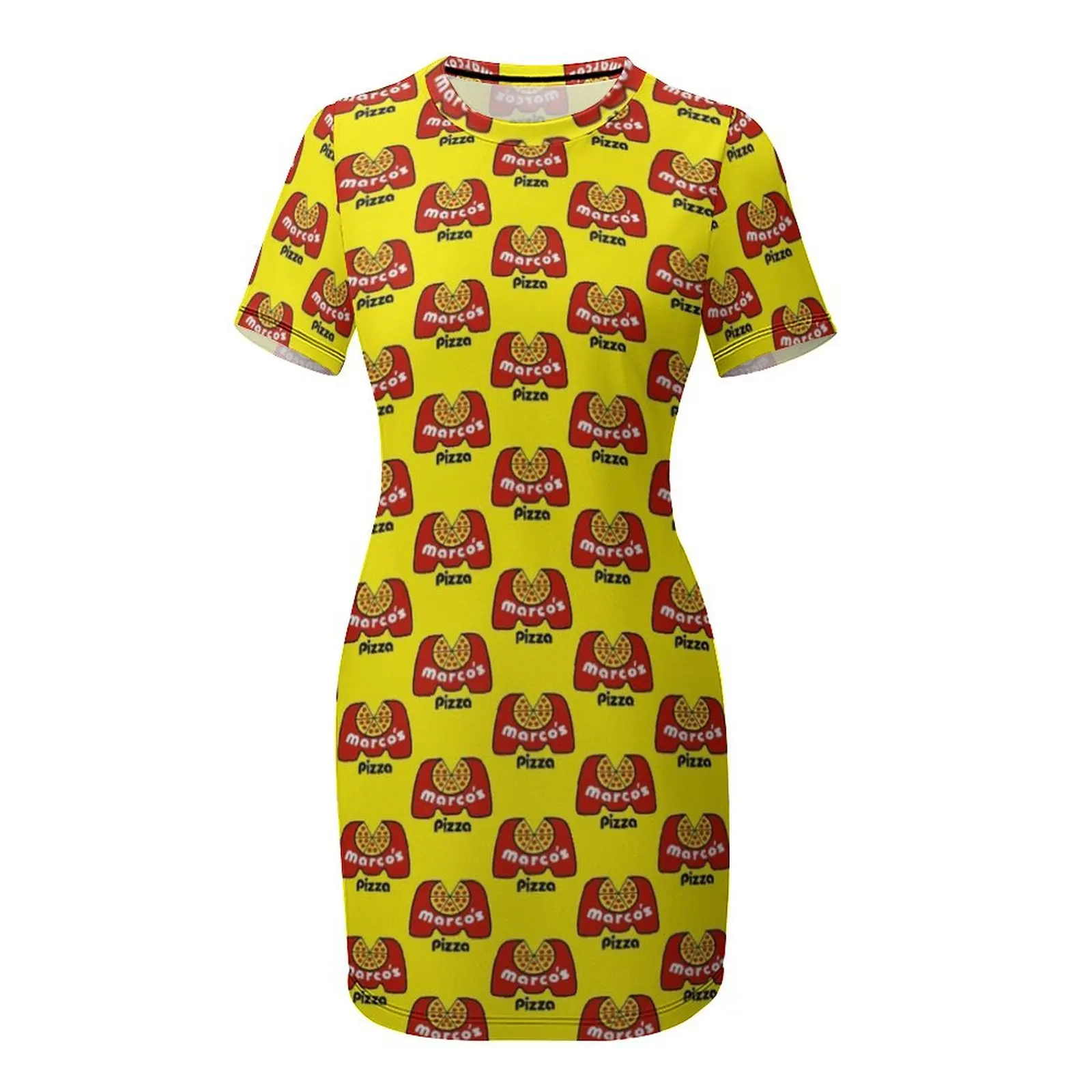 Marco's Pizza Resto Vestido de manga corta vestido de noche para mujer vestidos para vestidos de fiesta para mujer 2025 vestido largo