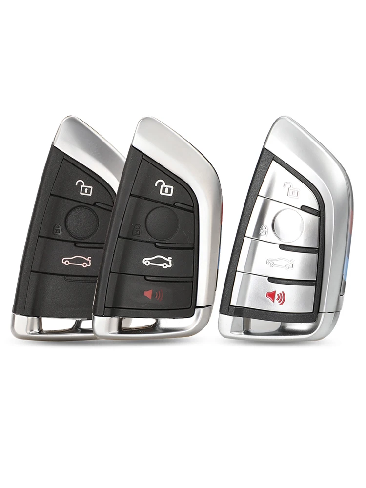 

jingyuqin 3/4 Buttons Car Smart Remote Key Case Shell Fob For BMW 7 Series X1 X5 X6 X5M X6M Cas4 FEM Replacement
