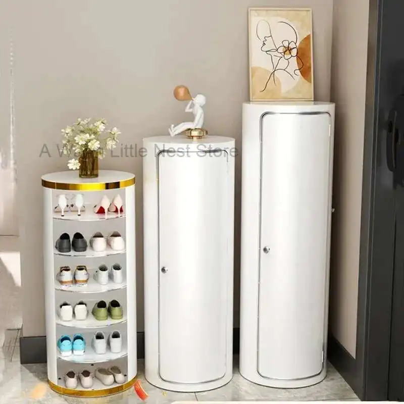 

Rotating Storage Shoe Cabinet Organizer Entrance Modern Salon Cupboards Living Room Shoe Rack Szafka Na Buty Home Furniture