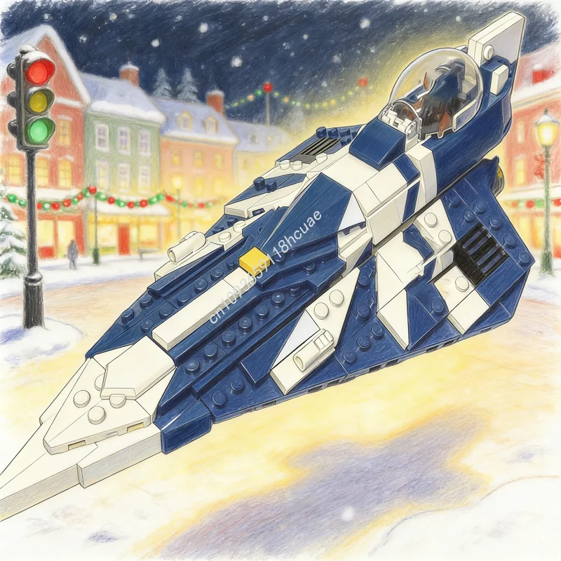 

325pcs MOC Star Battle Plo Koon S Modular Streetscape Delta 7 Model Building Blocks Architecture Toy Festival Gifts Brick