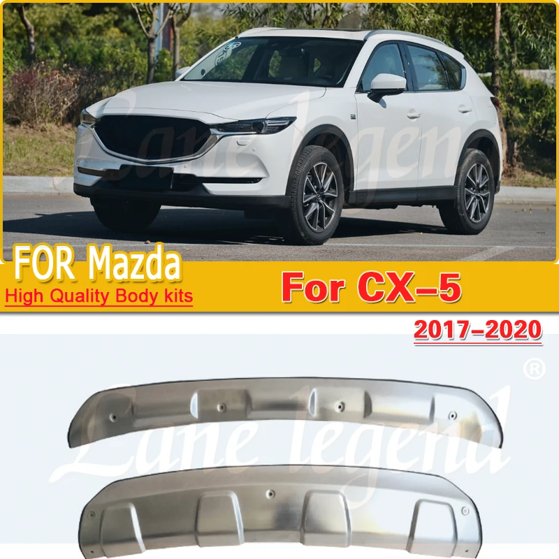 For MAZDA CX-5 CX5 2017-2020 Stainless Steel Modify Front Rear Bumper Protector Front and rear guard Car Accessories